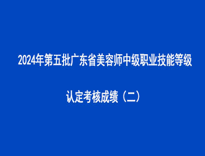 2024年第五批廣東省美容師中級職業(yè)技能等級認(rèn)定考核成績（二）